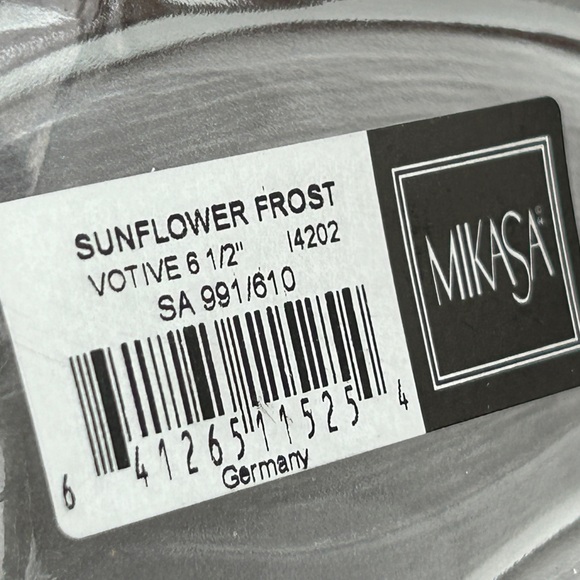 MIKASA Sunflower Frost 6 1/2 inch Votive Candle Holder/Bowl/Candy Dish - Picture 7 of 8